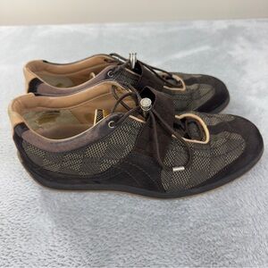 Louis Vuitton Brown Nubuck and Fabric Low Top Sneakers Women's Size 6 US/36.5 EU
